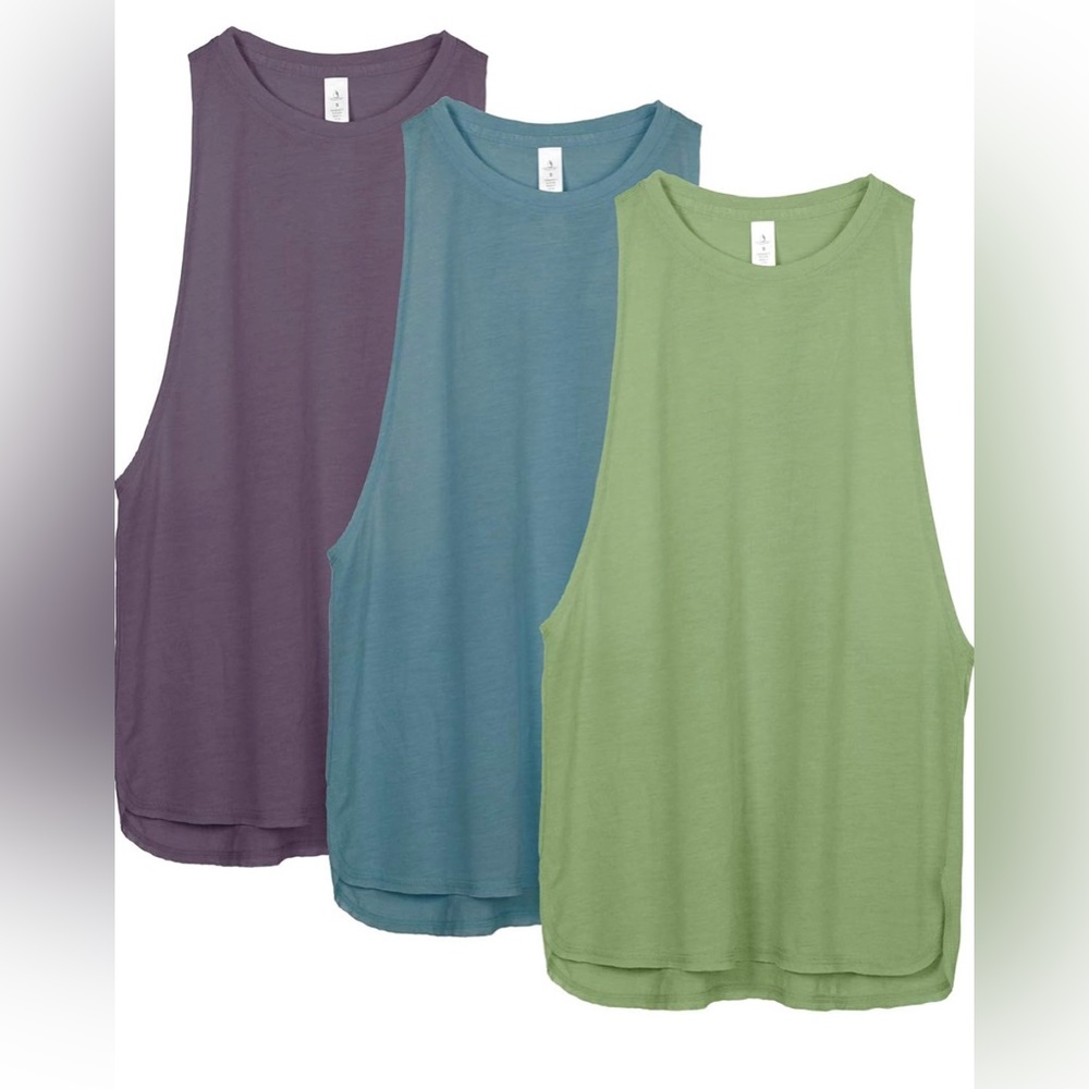 3 High Neck Muscle Tanks